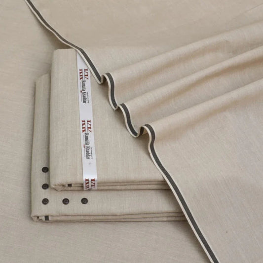 Classic Beige Khaddar Unstitched Suit