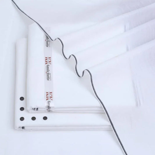 Classic White Khaddar Unstitched Suit
