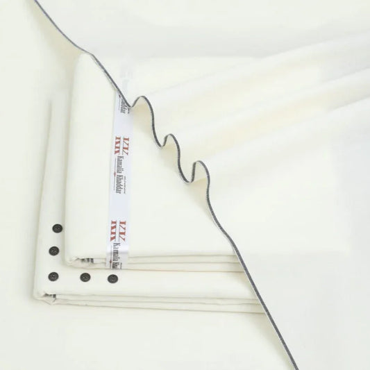 Classic Off-White Khaddar Unstitched Suit